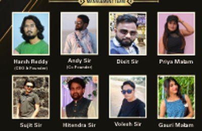 RK Event Management team — Harsh Reddy, Andy Sir, Dixit Sir, Priya Malam, Sujit Sir, Hitendra Sir, Volesh Sir, Gauri Malam